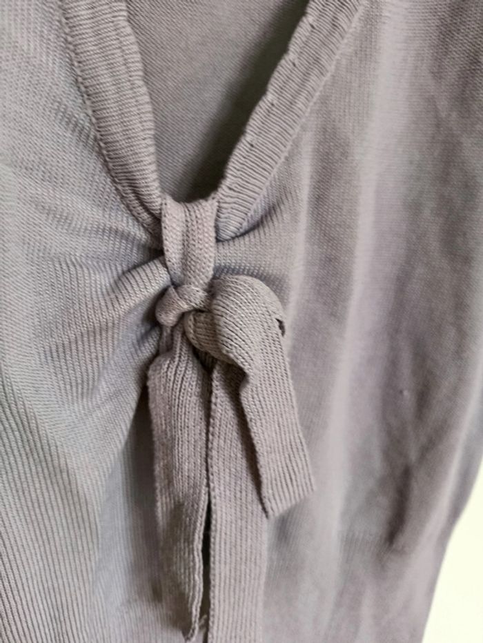 Haut lilas manches courtes à nœud – MNG Basics  vintage - photo numéro 2