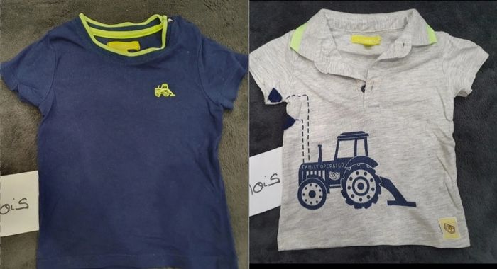 Lot t-shirts tracteur 9 mois