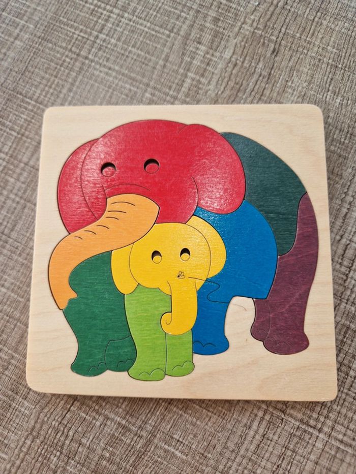 Lot de 3 puzzles en bois en parfait état - photo numéro 2