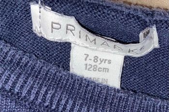 Pull bleu motif planète 7/8 ans marque primark