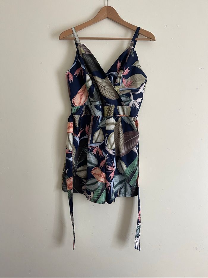 Combishort fleuris marine Jade & me