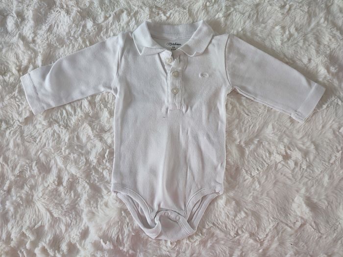 Body polo blanc kitchoun taille 3 mois