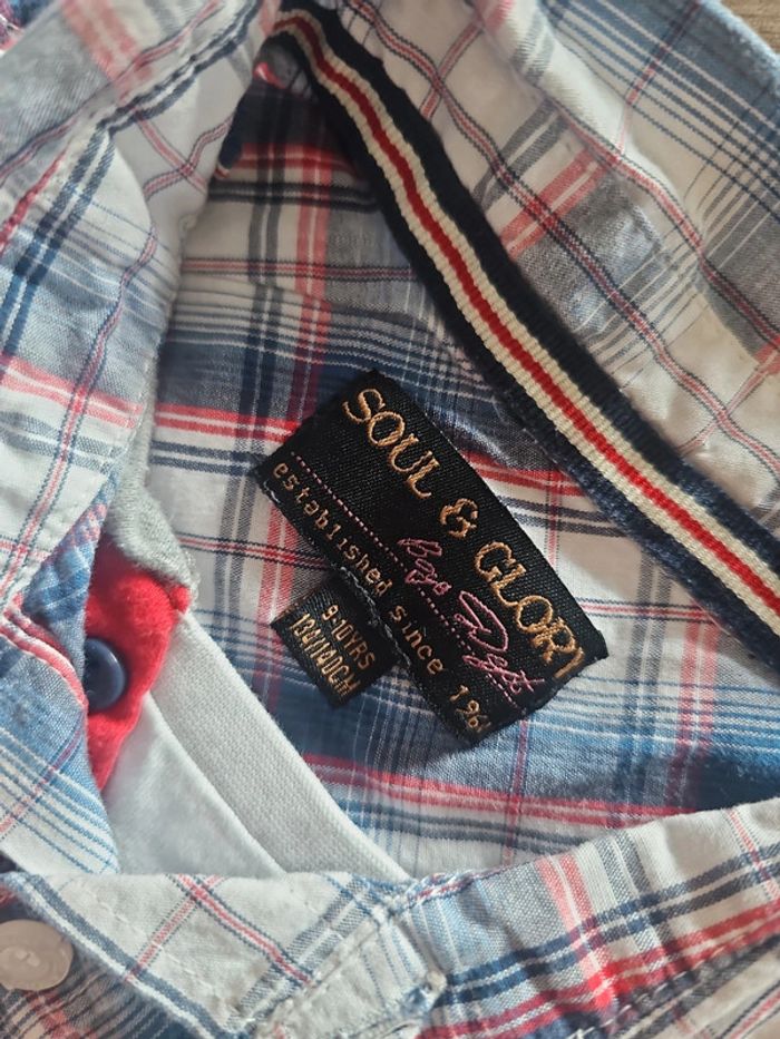 Chemise 2 en1 garçon manche courte taille 10 ans - photo numéro 3