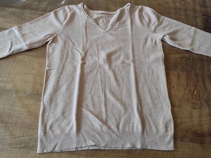 Pull manches longues rose pâle