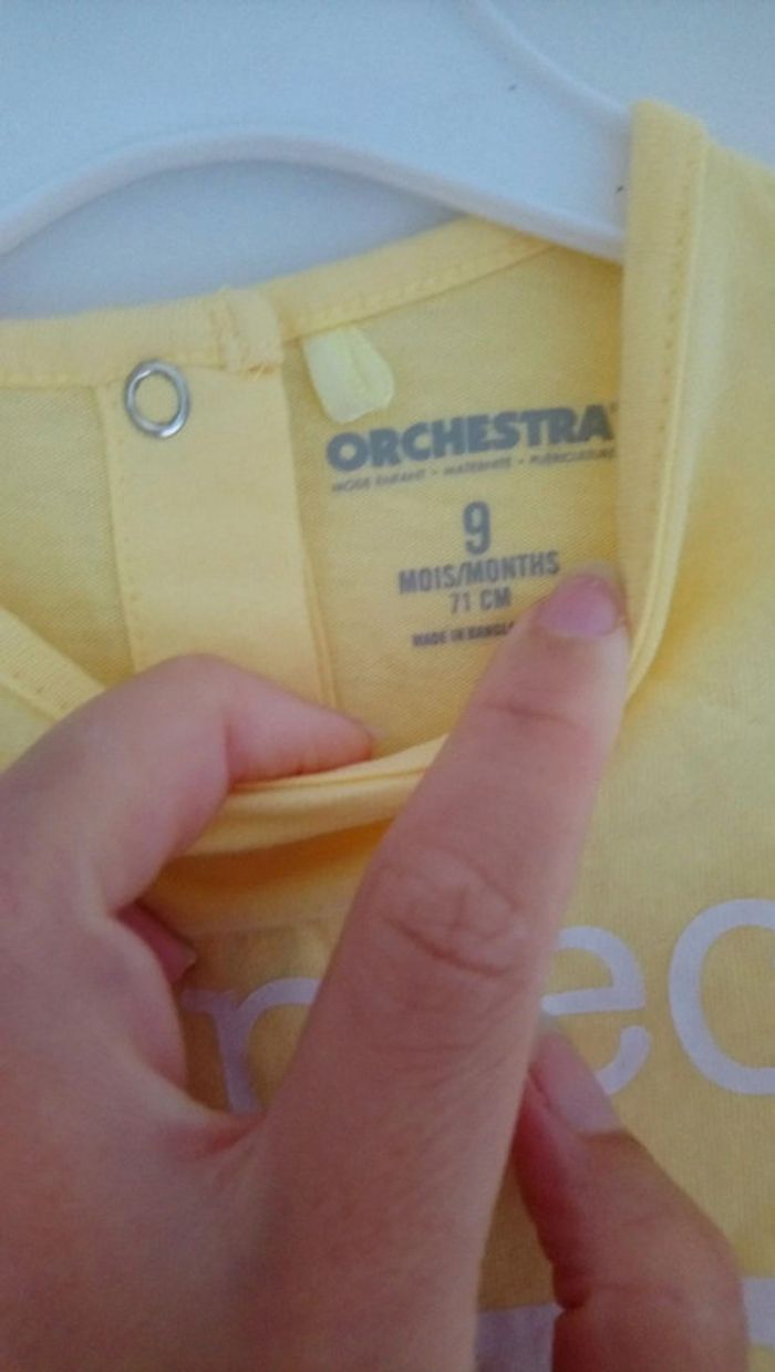 Pyjamas jaune 9 mois - photo numéro 3