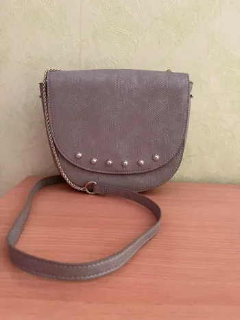 Sac bandoulière taupe pailleté