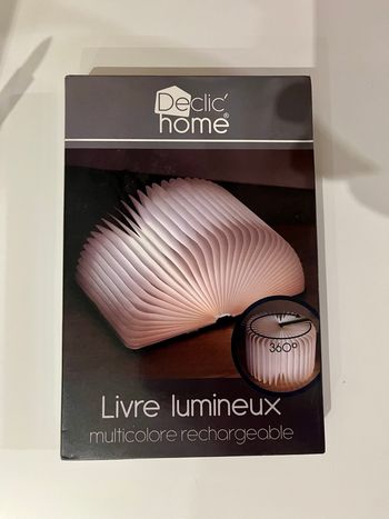 Livre lumineux multicolore rechargeable LED