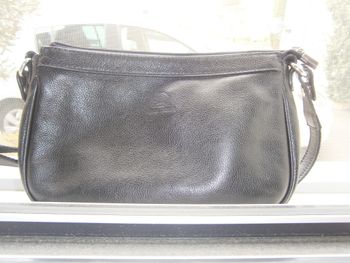 Sac à mains en cuir noir