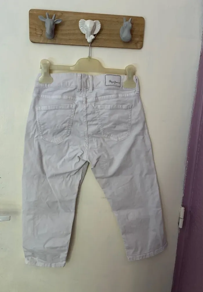 Pantacourt blanc, 24 (34 XS), Pepe Jeans. - photo numéro 5