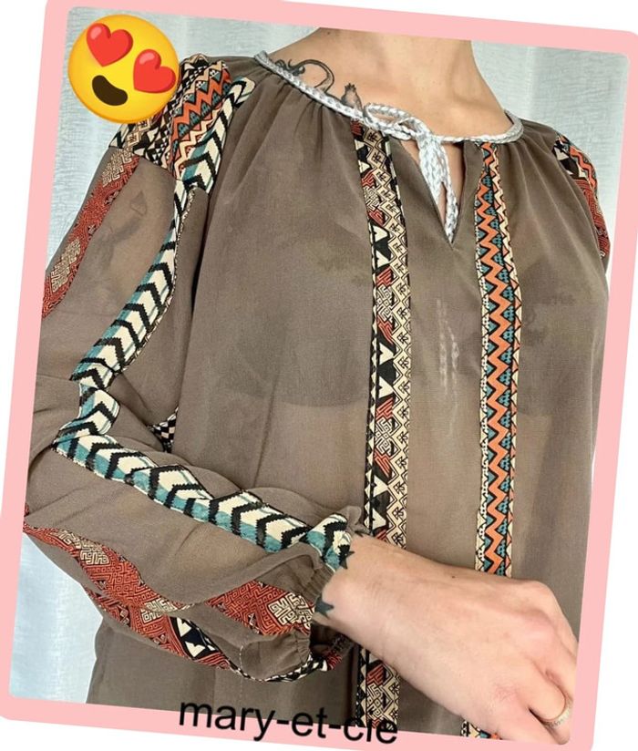 SOLDÉ - Blouse manches longues taille 2 - Cherry - photo numéro 2