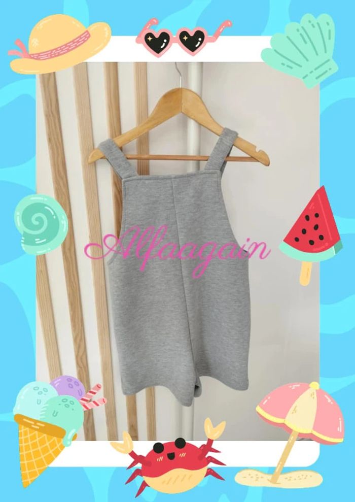 Salopette short confort grise 8ans - photo numéro 4