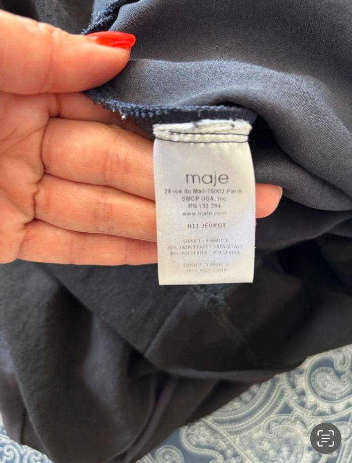 Robe bicolore sans manches Maje - photo numéro 12