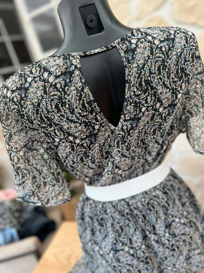 Robe it hippie été femme taille L 40 en voilage fleurs - photo numéro 2