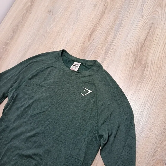 Hauts gymshark homme S vert teeshirt manche longue - photo numéro 2