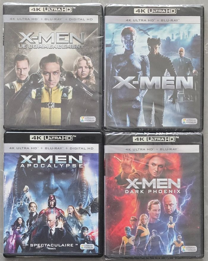 Lot de 4 Films X-men 4k Blu-Ray Ultra Haute Définition (Version Française) d'occasions et neufs sous Blister