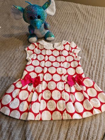 Très jolie robe Mayoral 6 mois rouge et blanche