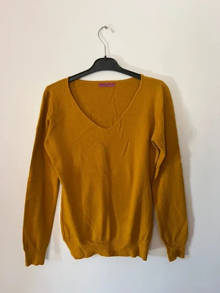 Pull moutarde - Taille S/M - photo numéro 2