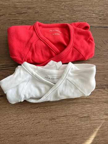 Lot de 2 bodies - 1 mois