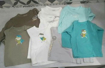Lot de 7 maillots de corps ou T-shirt - 18 mois