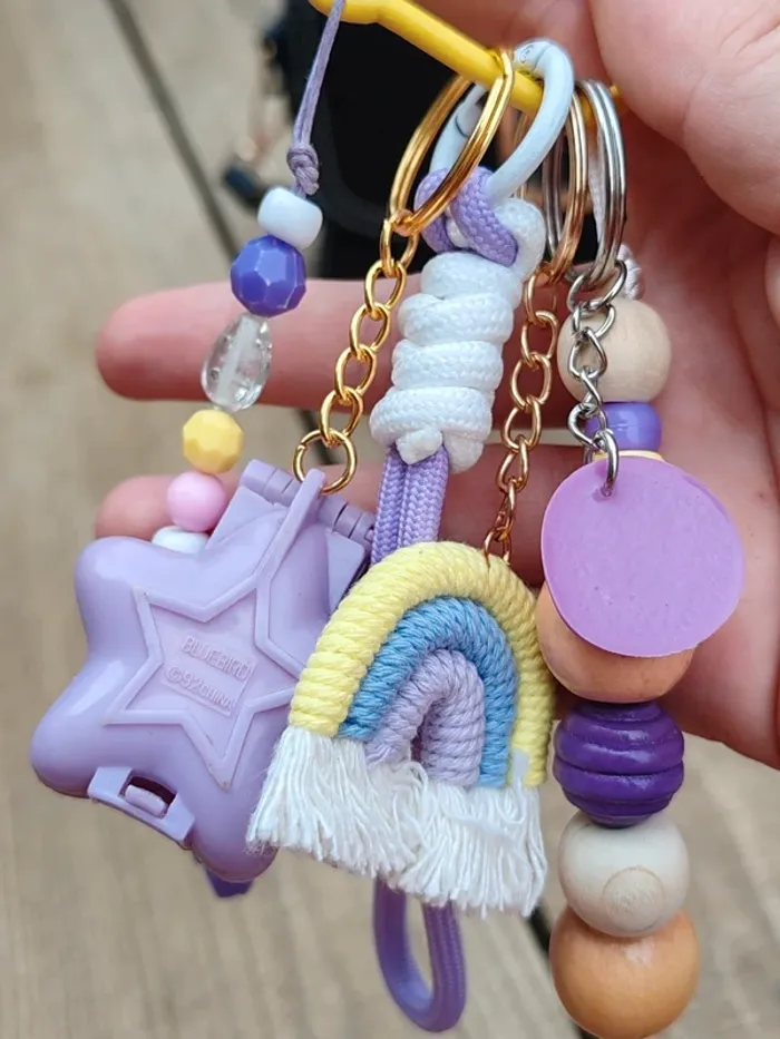 Bijou de sac porte clé Polly pocket vintage violet - photo numéro 10