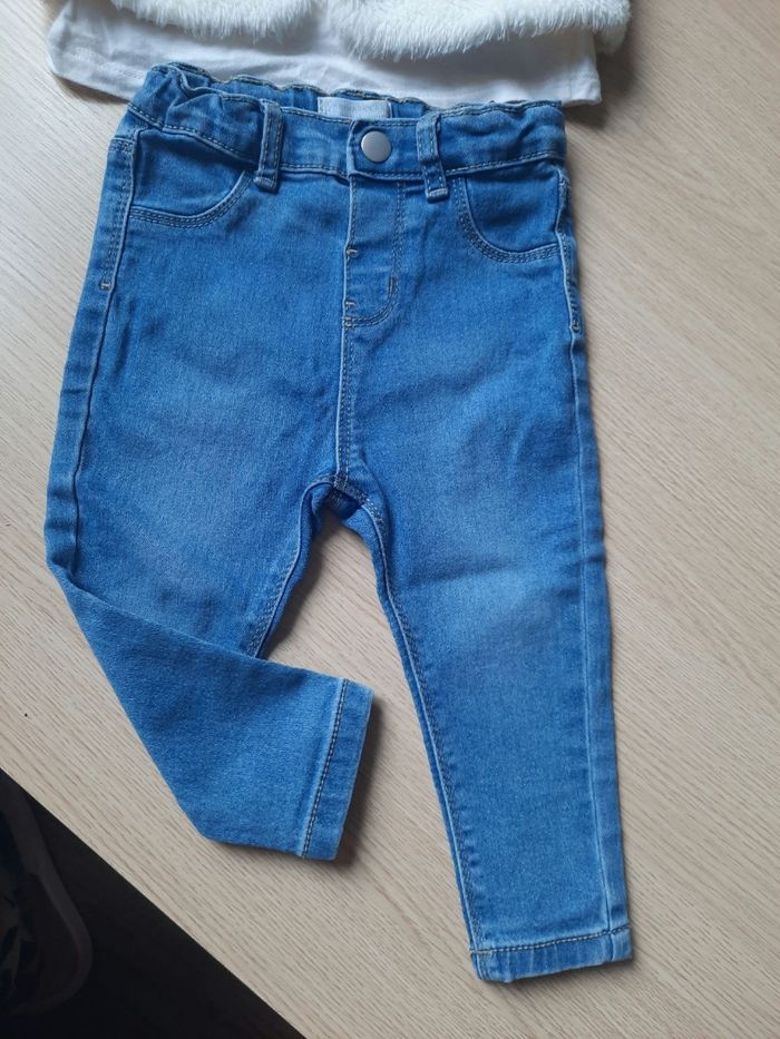 Ensemble 3  pièces  jean tee shirt ML et gilet - photo numéro 6