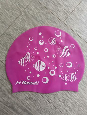 Bonnet de bain piscine rose 