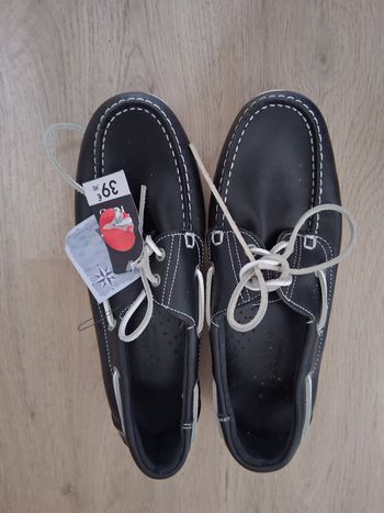 Mocassin bateau bleu marine " P- 43"