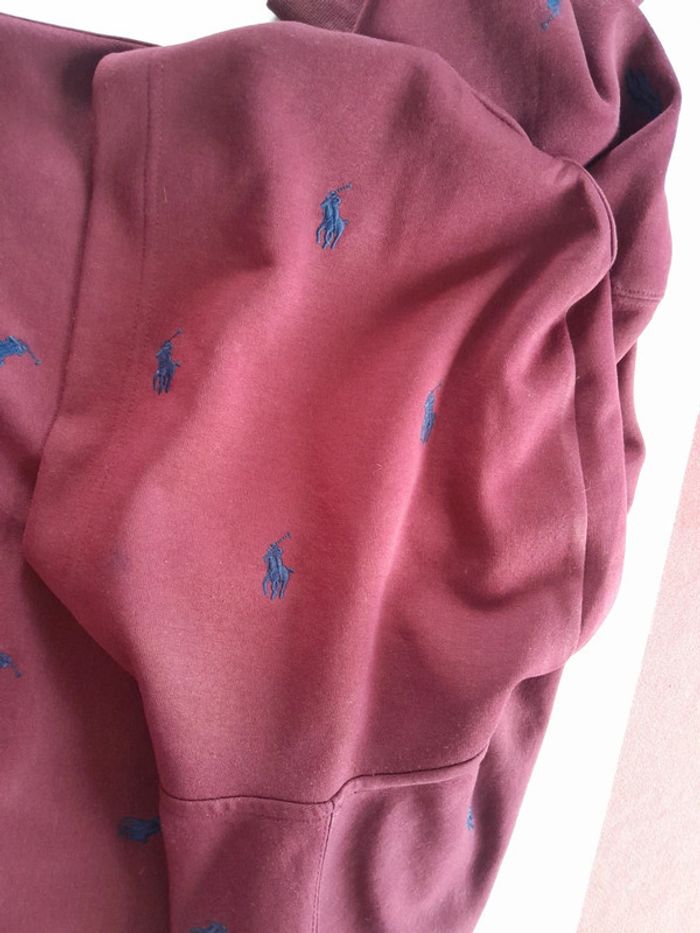 Sweat capuche polo ralph lauren brodé Pink pony xl - photo numéro 13