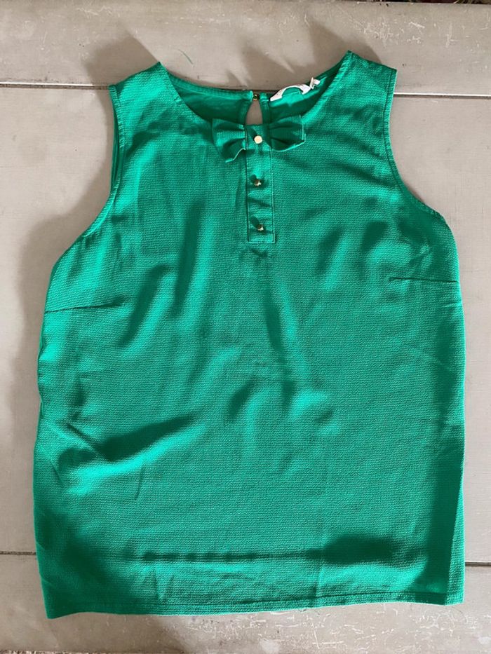 Blouse Naf Naf verte taille 40 manches courtes - photo numéro 6