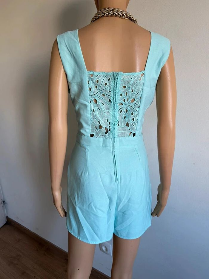 Combishort turquoise neuf sans manches Naf Naf taille 38 (valeur 65€) - photo numéro 7
