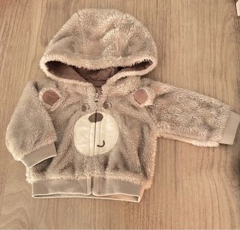 Gilet naissances marron clair