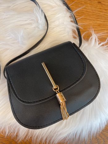 Petit sac à main cuir noir
