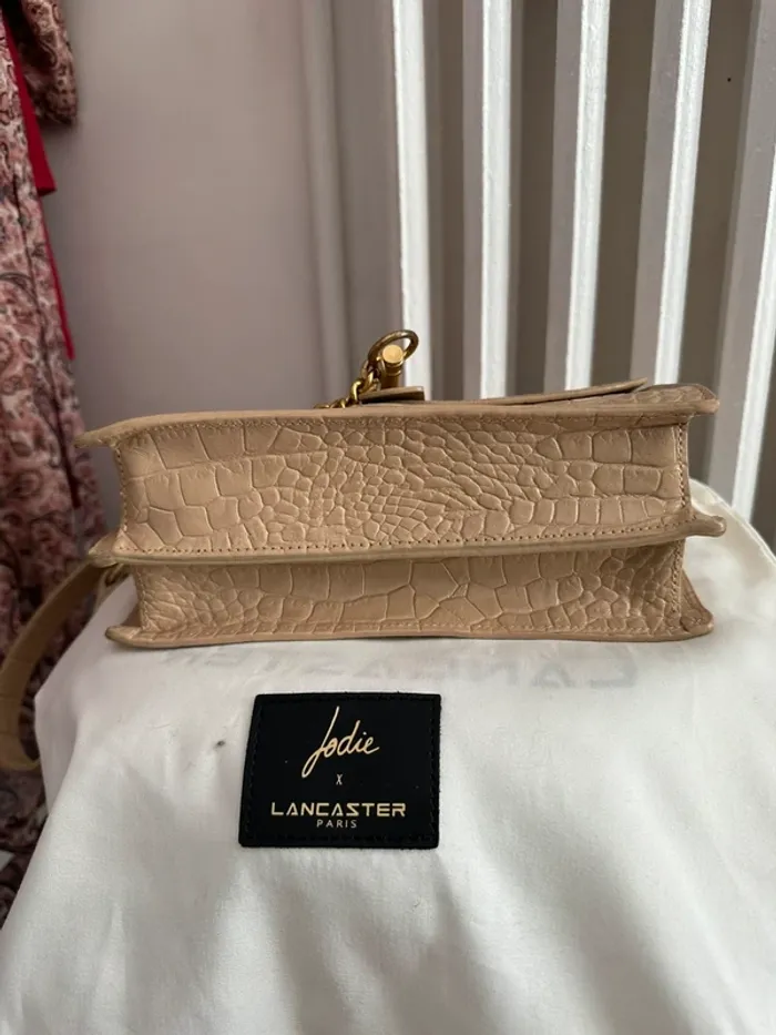 Sac à main Jodie la petite frenchie x Lancaster beige - photo numéro 4