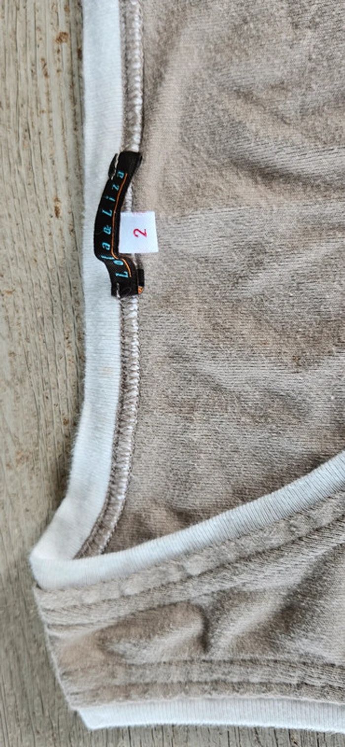 Débardeur beige et blanc Lola & Liza, taille 2 (38/40) - photo numéro 7