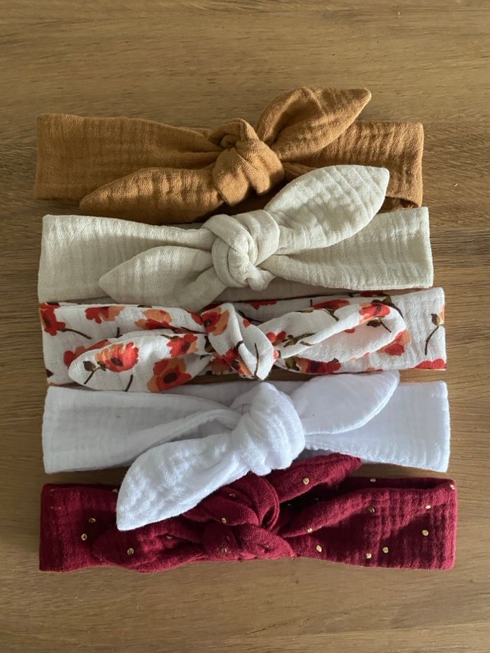 Lot bandeau double gaze