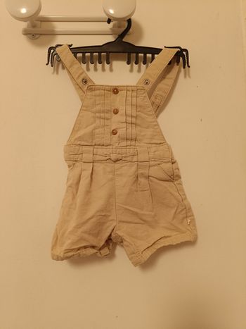 Salopette courte Obaïbi beige - 9 mois (71 cm)