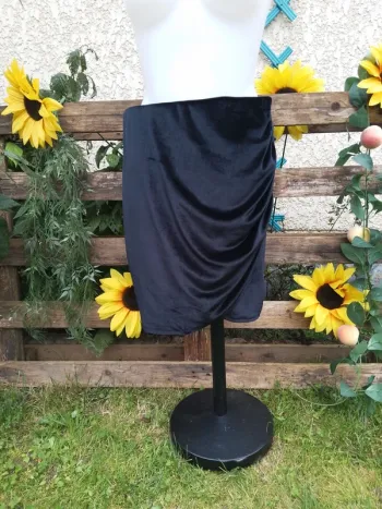 Jupe effet velours taille M - Camaïeu - polyester/ élastane