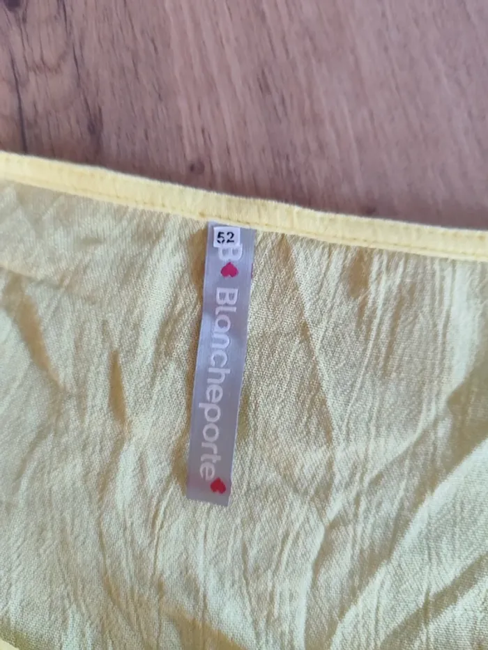 T-shirt Blancheporte Jaune, Taille 52 - Détails Dentelle Bohème ! - photo numéro 5