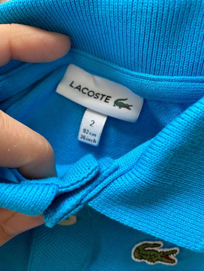Polo Lacoste bleu turquoise - photo numéro 2