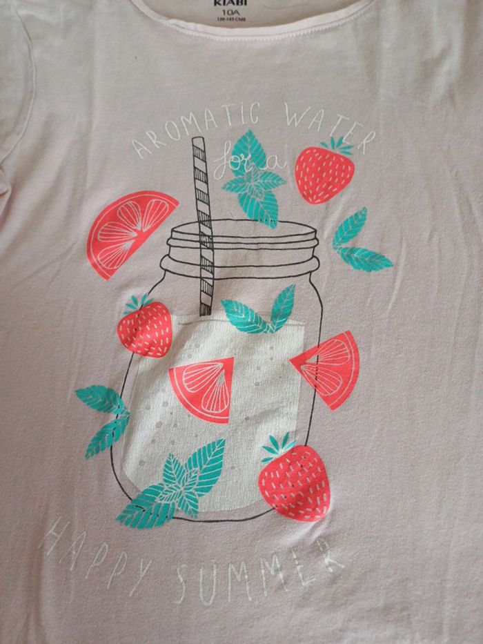 T-shirt rose 10 ans - photo numéro 2