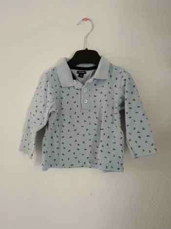 polo bleu ciel kiabi garcon 18 mois 77-82cm