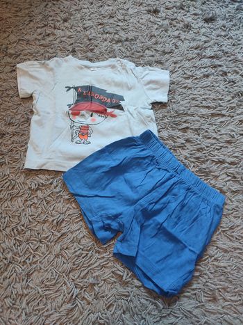 pyjashort pirate bleu