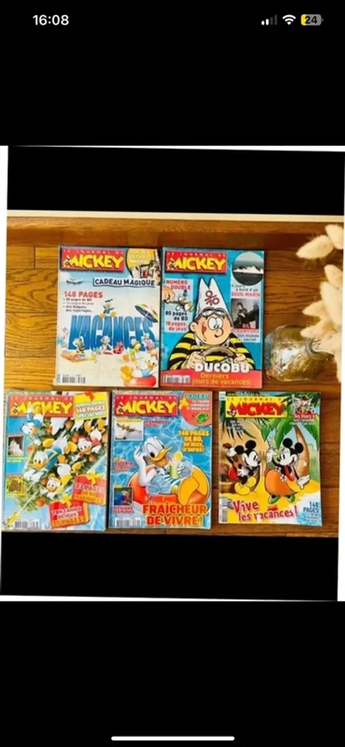 Lot 5 Bd magazine le journal de Mickey collector vintage - photo numéro 2