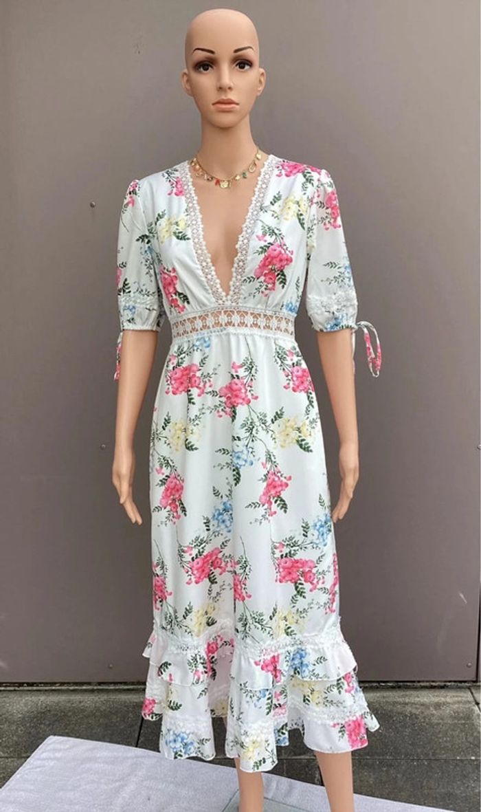 Robe longue fleurie EillyBazar – Taille S – Très bon état