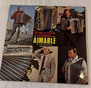 Vinyle 33 Tours, (double vinyle) AIMABLE 50 ans de succes d'accordéon