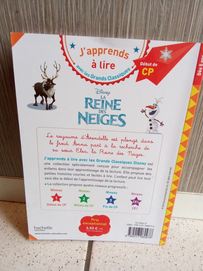 Livre j'apprends à lire, début cp, la reine des neiges, Disney - photo numéro 2
