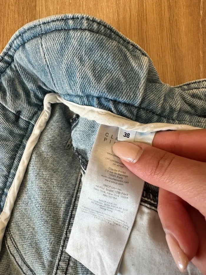Mini jupe Claudie Pierlot en jean taille 38 - photo numéro 6