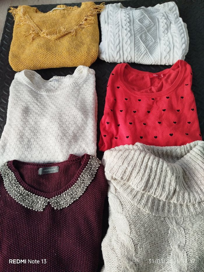 Lot de 6 pull t.36 divers marques cache cache camaieu - photo numéro 2