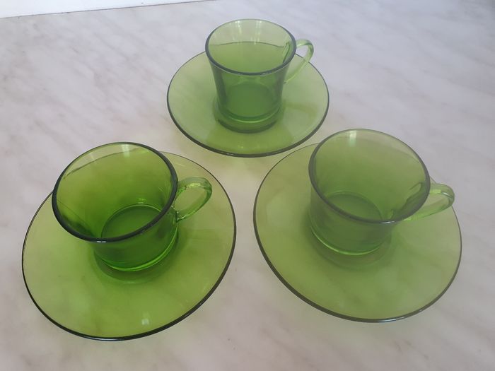 Tasses et sous-tasses à café vintage - photo numéro 2