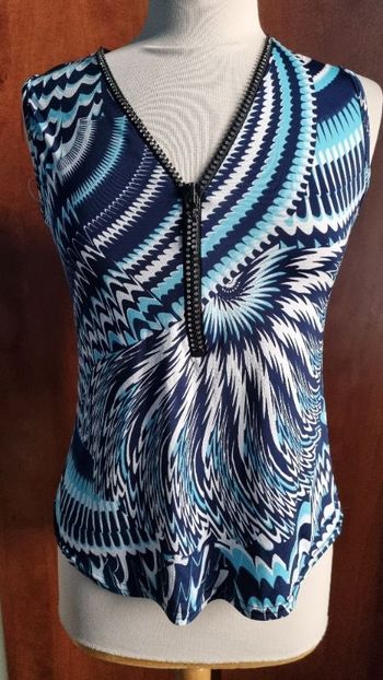 Blouse à motifs avec strass taille 40